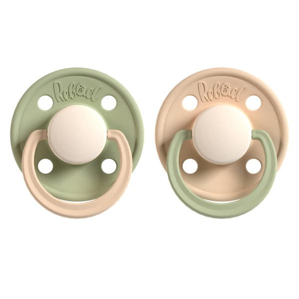Rebael Duo Newborn Dummies 0-6 Months - Comforting Natural Rubber
