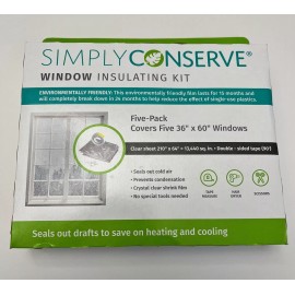 Simply Conserve Window Insulating Kit Indoor 5-Pack 36" x 60" WK64210EF
