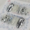 Multi Silver Handmade Nail Tips - Lipstick / 멀티 실버