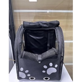 Cat Backpack Carrier, Small & Medium Pet Carrier Backpack,Breathable Cat Carrier Large Space, Ventilated Mesh Dog Travel Pet Backpack，for Hiking Walking Outdoor UP 30 LB(Black)