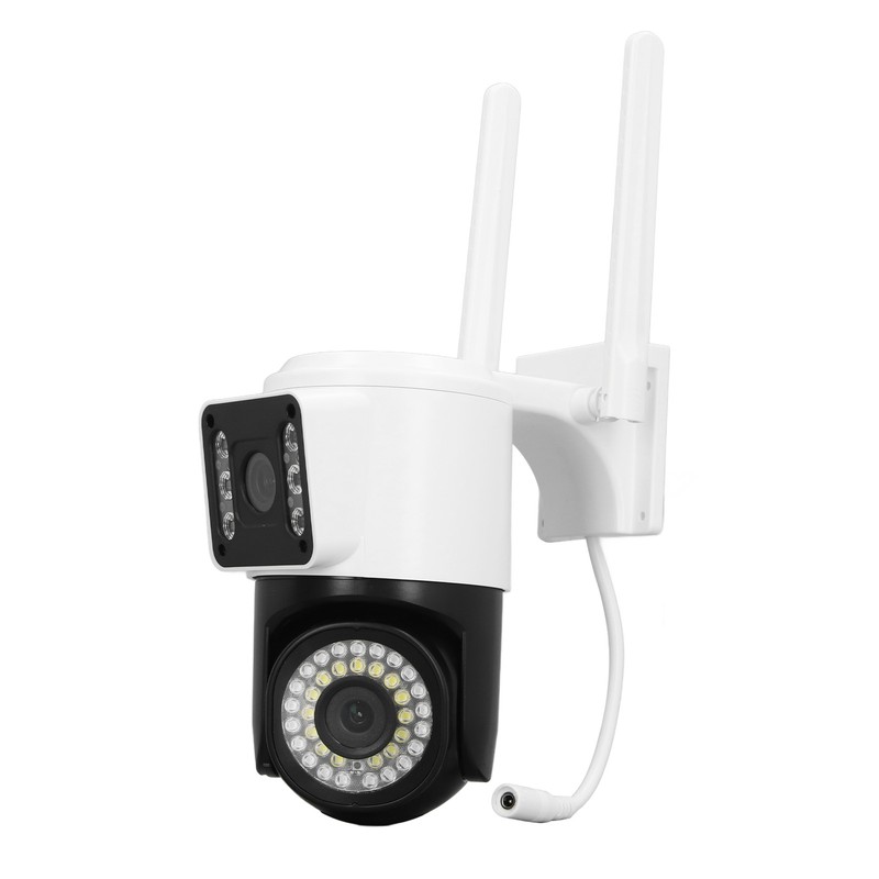 Dual Lens Security Camera HD 2MP Night Vision Motion Detection