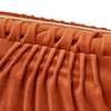 Francfranc Velour Pleated Wire Pouch, Orange with Pocket, Cosmetic Storage