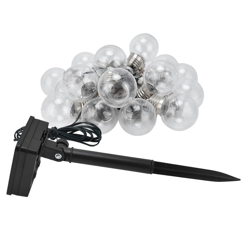 20LEDs G50 Solar Bulb Light String Outdoor Waterproof for Garden