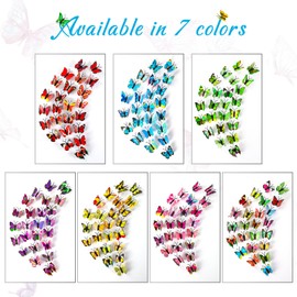 72Packs Colorful Butterfly Push Pins Decorative Thumb Tacks Cute Pushpins for Cork Board Bulletin Board Accessories Cubicle Fabric Walls for Home Decor Office Hanging Random Pattern Decorations