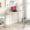 Tangkula Computer Laptop Desk, Heavy Duty Metal Frame Writing Desk,