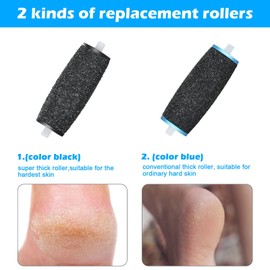JOREST [5/10/20 Pcs] Replacement Rollers Refills Compatible with Scholl Velvet Smooth, 3 Types of Roughness, 4 Extra Coarse & 4 Regular & 2 Soft, for Electric Foot File, Pedicure Hard Skin Remover