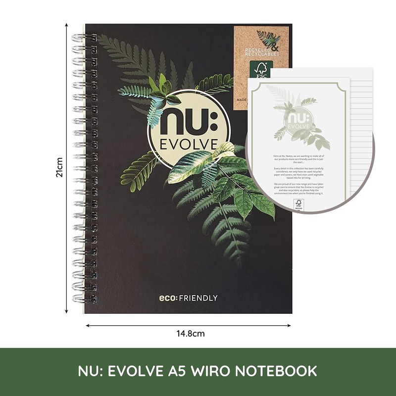 Nu Notebooks - Evolve Range - Recycled Notebook - A5