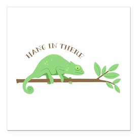 CafePress Chameleon Lizard Hang Square Car Magnet 3 X 3 Square Car Magnet, Magnetic Bumper Display