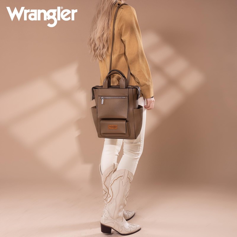 Wrangler Women Backpack Purse Convertible Backpack Vegan Leather Ladies Anti