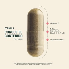 LIFE 360+ Colágeno Hidrolizado Tipo I, II, III, V y X | 220 Cápsulas 1240 Miligramos por Porción | Adicionado con Vitamina C y Ácido Hialurónico. Coll