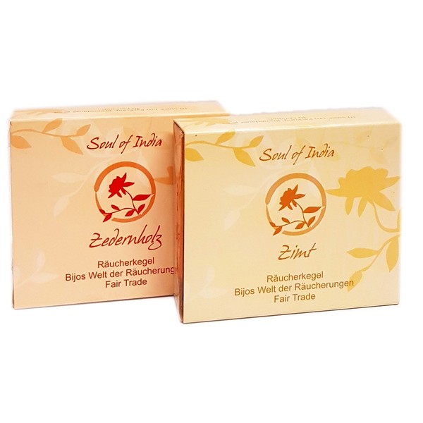 Indian Incense Cones Soul of India Set of 2 Cedarwood