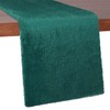 duduta Emerald Green Faux Fur Table Runner 11.8 in x