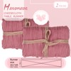 Pack of 2 Cheesecloth Table Runner, Dusty Rose, 90 x