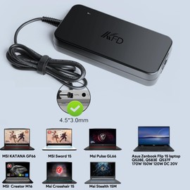 KFD 150W 20V Power Supply Charger Charging Cable for ASUS Zenbook Flip 15 Q528EH Q538EI UX534F Q537F Q547F Q546F for Msi GL66 GL76 GF66 GF76 15M Crosshair 15 17 Sword Bravo DC20V 7.5 A A17-120P2A