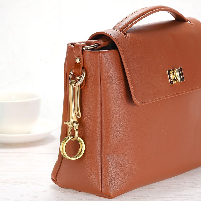 [PATIKIL] 13/16" Brass D-Ring Set of 2 Unwelded Solid Brass