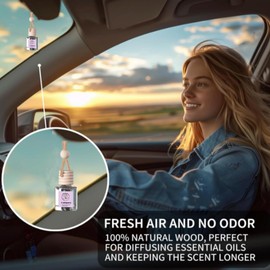 2Pack Lavender Scented Automotive Air Freshener Set, Car Accessories Decoration Hanging Scented Car Diffuser for Men Women Best Gifts