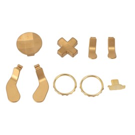 15 in 1 Metal Thumbsticks for Elite Series 2, Gaming Accessory Replacement, 6 Swap Joysticks, 4 Paddles, 2 D Pads, 2 Accent Rings, 1 Contour Switch Ring, 3 Tool (Gold)