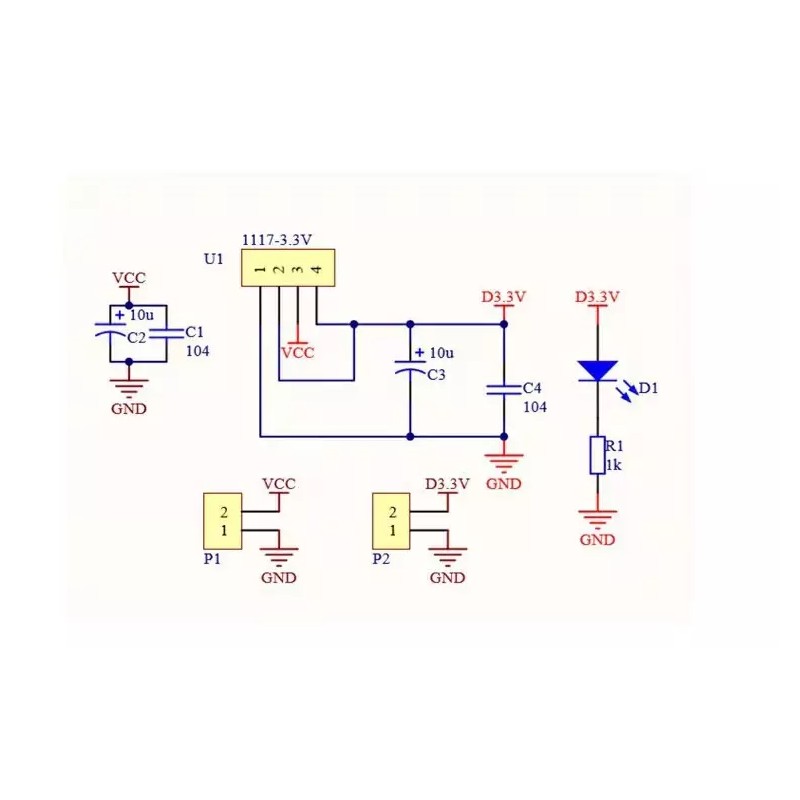 DC AMS1117 1.2V/1.5V/1.8V - 3.3V(3 Legs)