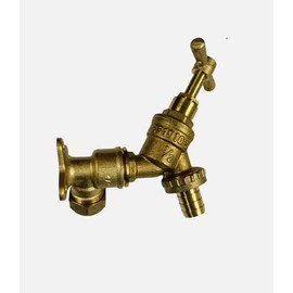 UKDD® Outdoor Garden Tap 1/2" BSP Bib Tap with 15mm Brass Wall Plate Elbow WRAS Approved
