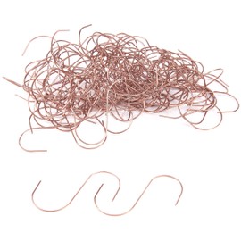 BRUBAKER 50-Pack Ornament Hooks - S-Hook Ball Hangers for Christmas Balls and Tree Decorations - Metal Decorating Hangers - Copper