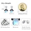Moonstone Earrings 925 Sterling Silver Cat Paw Print Stud Earrings