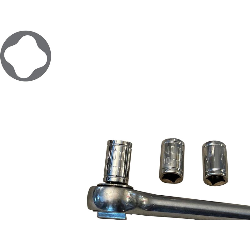 Johnson Tuff Tools, 10mm Socket, 3/8 Inch Drive, Chromium Molybdenum,