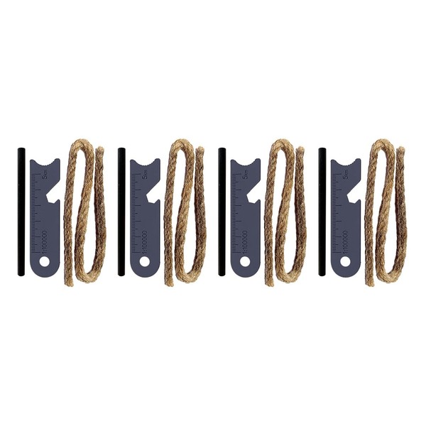 Branded Boards Bushcraft Survival Fire Starter Kit 4-Pack, Ferro Rod,