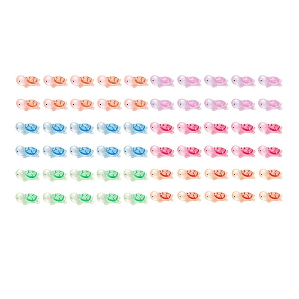 60 Pcs Luminous Mini Turtle,Mini Turtles Luminous Little Turtle Figurines