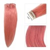 QNI-LMB Extensiones De Cabello Color Pink - Cabello 100% Natural