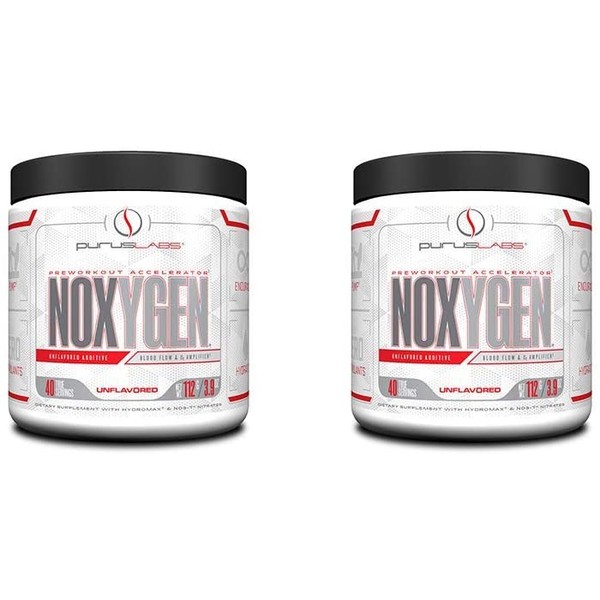 Purus Labs Noxygen Preworkout Accelerator, Unflavored, 40 Servings (Pack of 2)