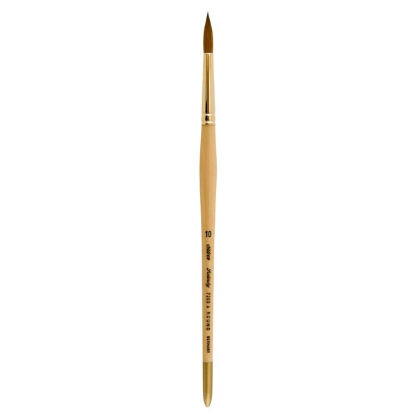 Silver Brush Limited 7200S10 Silver Kolinsky Round Brush for Watercolor and Oil, Size 10, Short Handle