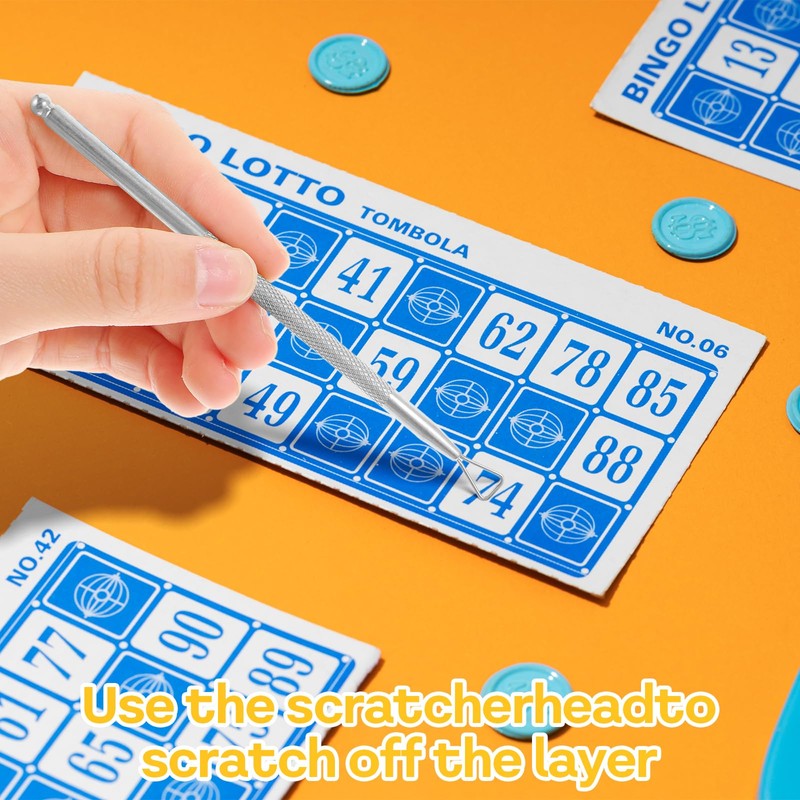 BOHUIZ 3 Pcs Lottery Ticket Scratcher Tool, Metal Scratch Off
