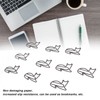 100pcs Cat Shape Paper Clips Increased Slip Resistance Rustproof Metallic