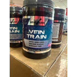 RYOT LABS VEIN TRAIN BY RYOT LABS PRE WORKOUT STIMULANT FREE N.O. BOOST ITALIAN ICE FLAVOR