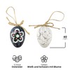 Netuno 12 Easter Eggs with Pendant 4 cm White Black