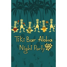 DekoNo7 Tin Sign 30 x 20 cm Vintage Sign Tiki Bar Aloha Night Party