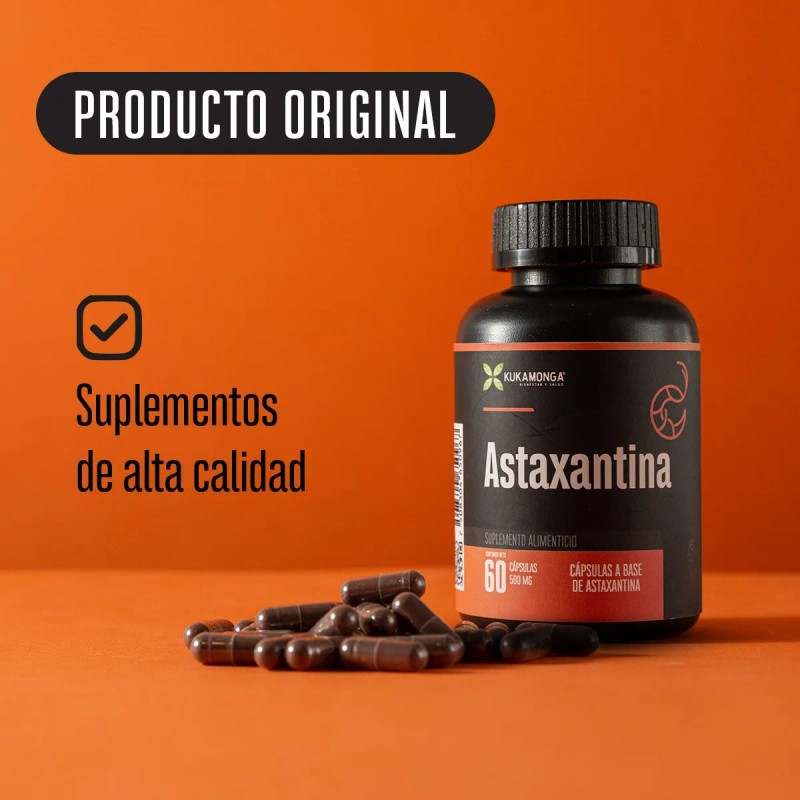 Astaxantina 500 Mg De Algas Marinas Antioxidante Natural Sin Sabor