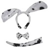 Petitebella Long Ear Dog Headband Bowtie Tail 3pc Free Size
