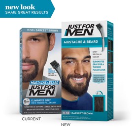 Just For Men Mustache & Beard #M-50 Darkest Brown Color Gel (2 Pack)