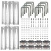 Extreme Max 3006.7087 12" Galvanized Swivel-Top Bunk Bracket with Hardware