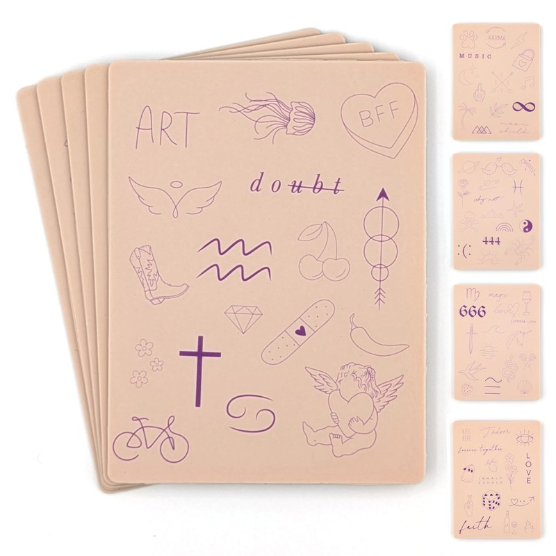 Pre-Printed Tattoo Practice Skins - 5 Pack | Pre Printed