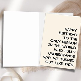 fancu Funny Birthday Card for Sister Brother, Happy Birthday Sister Card, Humorous Brother Birthday Gifts, Hilarious Bday Cards Funny for Women, Men, and Siblings