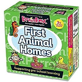 Green Board Games GRE90074 Brainbox First Animal Homes Game