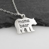 Sterling Silver Mama Bear Pendant Necklace, 18" Chain, Mom Mother's