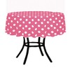 KS Linens Pink and White Polka Dot Round Tablecloth 58"