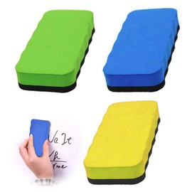 VONJUMA Pack of 3 Whiteboard Sponge Whiteboard Sponge Magnetic Whiteboard Eraser for Magnetic Board Memo Board Writing Board 10.2 x 5.5 x 2 cm