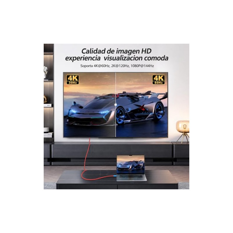 4K 60Hz Cable Tybe-C a HDMI, Aplicable Dock portatil switch/Switch