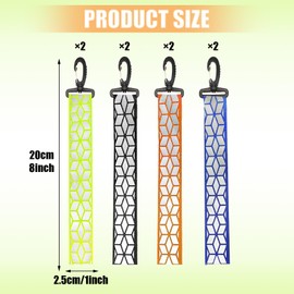 DKDDSSS 8 Pcs Safety Reflector Pendants, Reflector Pendant with Chains, High Visibility Safety Gear, Kids Waterproof Reflective Keychain for School Bag, Backpacks, Walking, Running, Cycling