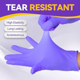 Intco Intco Basic Nitrile Exam Gloves, Medical Purple Gloves Disposable Latex Free Powder-Free For Exam, Food Prep Cleaning, 100 Pcs, X-Large, NGPF1037