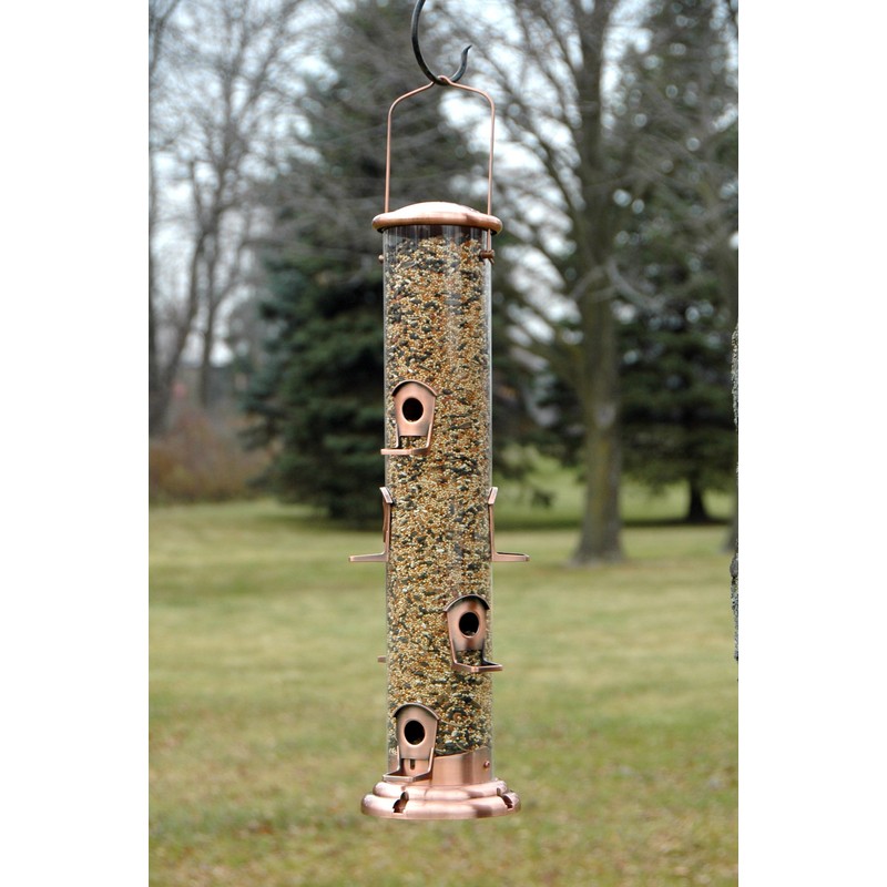 Woodlink Brushed Copper Mega Tube Bird Feeder